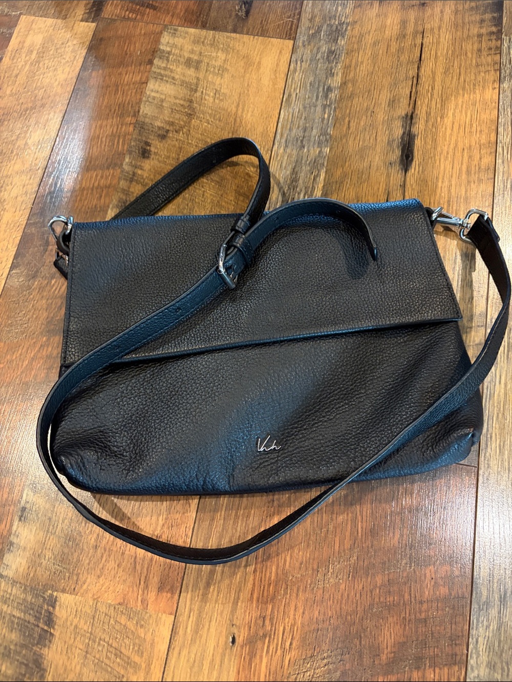 Black Leather Crossbody Bag